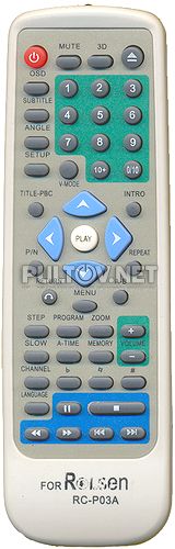 RCV-700, RC-P03A неоригинальный пульт для DVD-плеера