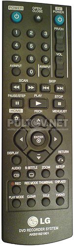 AKB31621901 пульт для DVD-рекордера LG DR-775