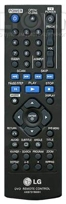 AKB73196001 пульт для DVD-плеера LG DVX-689Н