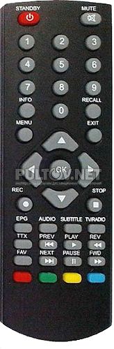 ПДУ-9 пульт для DVB-T2-ресивера ORIEL 790 /960