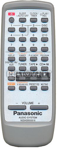 N2QAGB000018 пульт для музыкального центра Panasonic SC-AK600