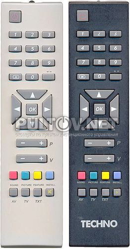 RC-1241 пульт для телевизоров TECHNO 3705-1405 и других