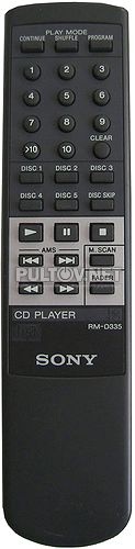 RM-D335 пульт для CD-плеера на 5 дисков Sony CDP-C245 и других