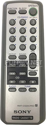 RMT-CS20CPAD пульт для магнитолы Sony CFD-S20CP
