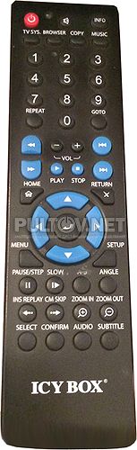 RaidSonic ICY BOX IB-MP3011HW-B пульт для медиаплеера