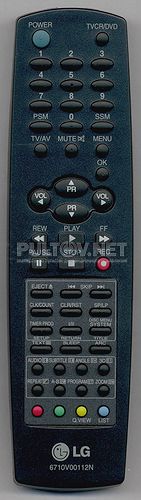 6710V00112N [TV/VCR/DVD] пульт для видеотройки LG 