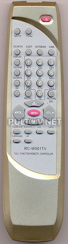 SH-07 , POLAR RC-W001TV , HORIZONT RC-W001TV , AKAI RC-W001TV пульт для телевизора