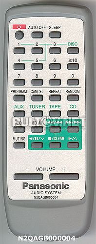 N2QAGB000004 пульт для музыкального центра Panasonic SA-AK52