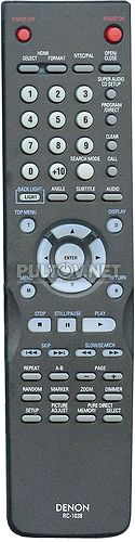 RC-1038 пульт для DVD-плеера Denon DVD-3930