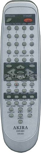 DS-233 пульт для DVD-рекордера Akira DVR-5001