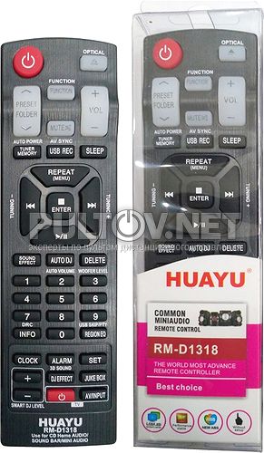 Huayu RM-D1318 заменяющий пульт для музыкального центра LG 