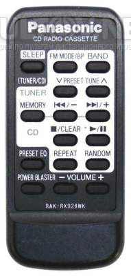 RAK-RX928WK, PANASONIC RAK-RX928WK [CD RADIO CASSETTE] пульт для музыкального центра