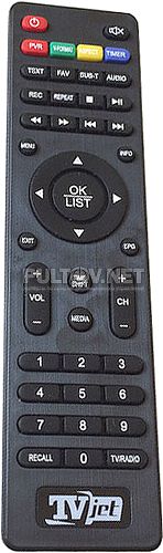 РЭМО TVjet RE820HDT2 (вариант 1) пульт для DVB-T2-ресивера 