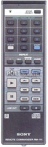 RM-111, RM-101 пульт для CD-проигрывателя Sony CDP-111 и др.