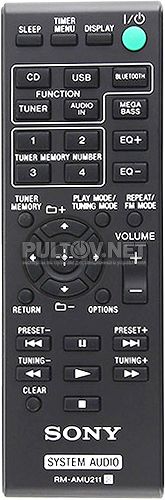 RM-AMU211 оригинальный пульт для музыкального центра Sony MHC-ECL77BT и др.