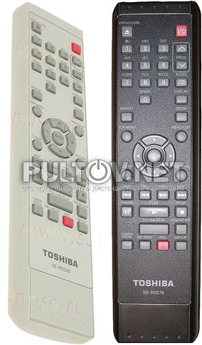 SE-R0228 серый и Toshiba SE-R0278 черный пульты для DVD-рекордеров