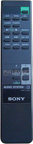 RM-S190 пульт для музыкального центра Sony  FH-411K и др.